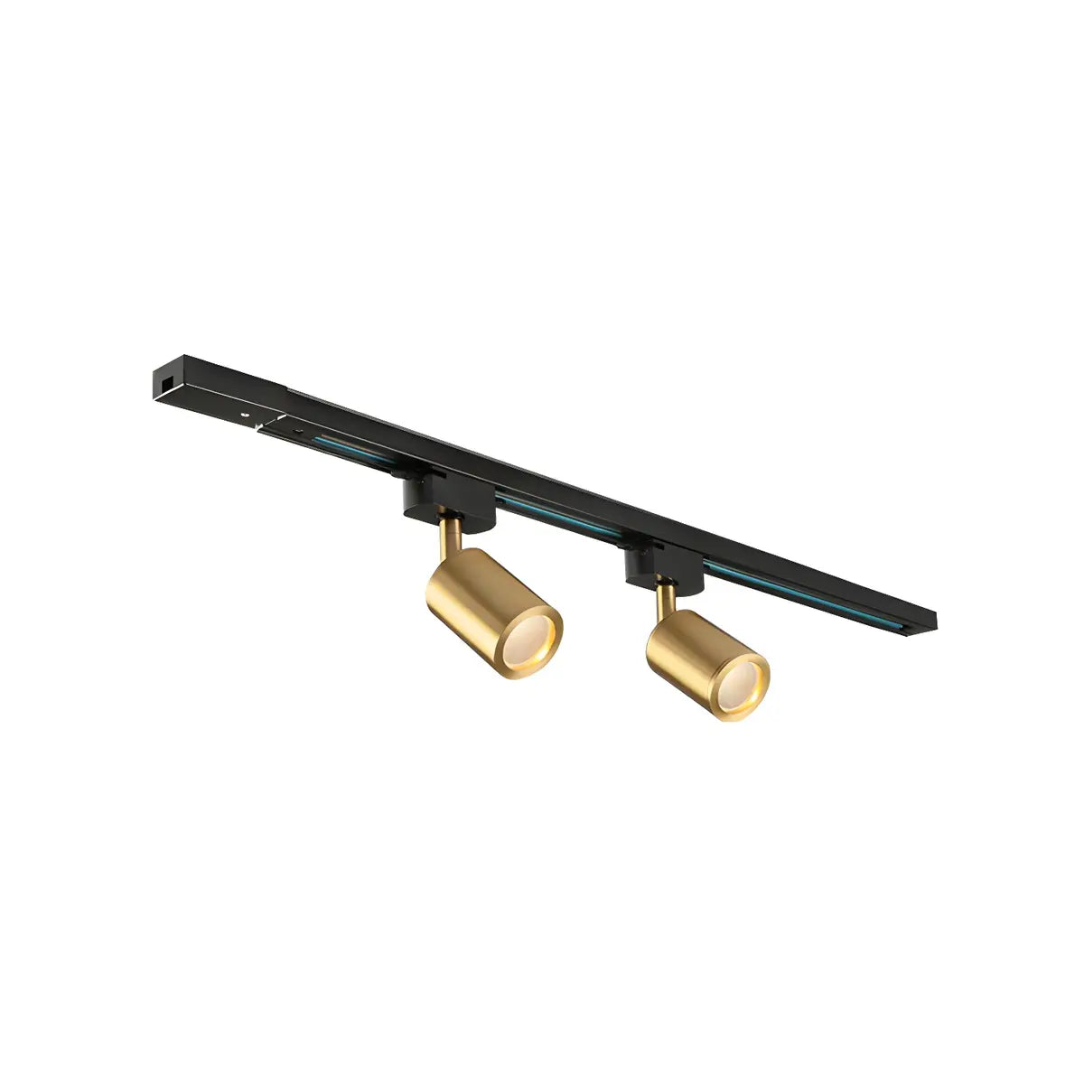 Gold Postmodern Tube Metal 3-Spot LED Track Lights Image - 5