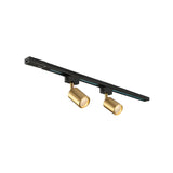 Gold Postmodern Tube Metal 3-Spot LED Track Lights Image - 5