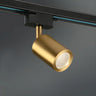Gold Postmodern Tube Metal 3-Spot LED Track Lights Image - 6