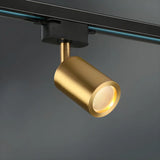Gold Postmodern Tube Metal 3-Spot LED Track Lights Image - 7