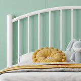 Gold Queen Arched Stainless Steel Headboard Panel Bed Image - 11