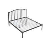 Gold Queen Arched Stainless Steel Headboard Panel Bed Image - 2