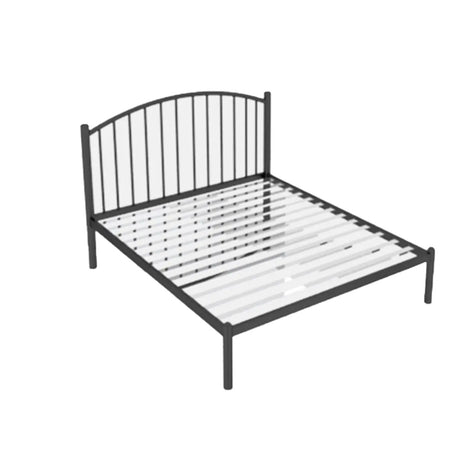 Gold Queen Arched Stainless Steel Headboard Panel Bed Image - 2