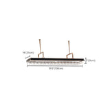 Gold Rectangular Metal Hanging Wine Rack Glass Holder #size