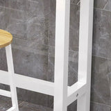 Gold Rectangular Metal Large Bar Table with Leg Rest Image - 7