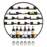 Gold Round Iron Floating Wall Stemware Holders Wine Rack Image - 2