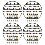 Gold Round Iron Floating Wall Stemware Holders Wine Rack Image - 6