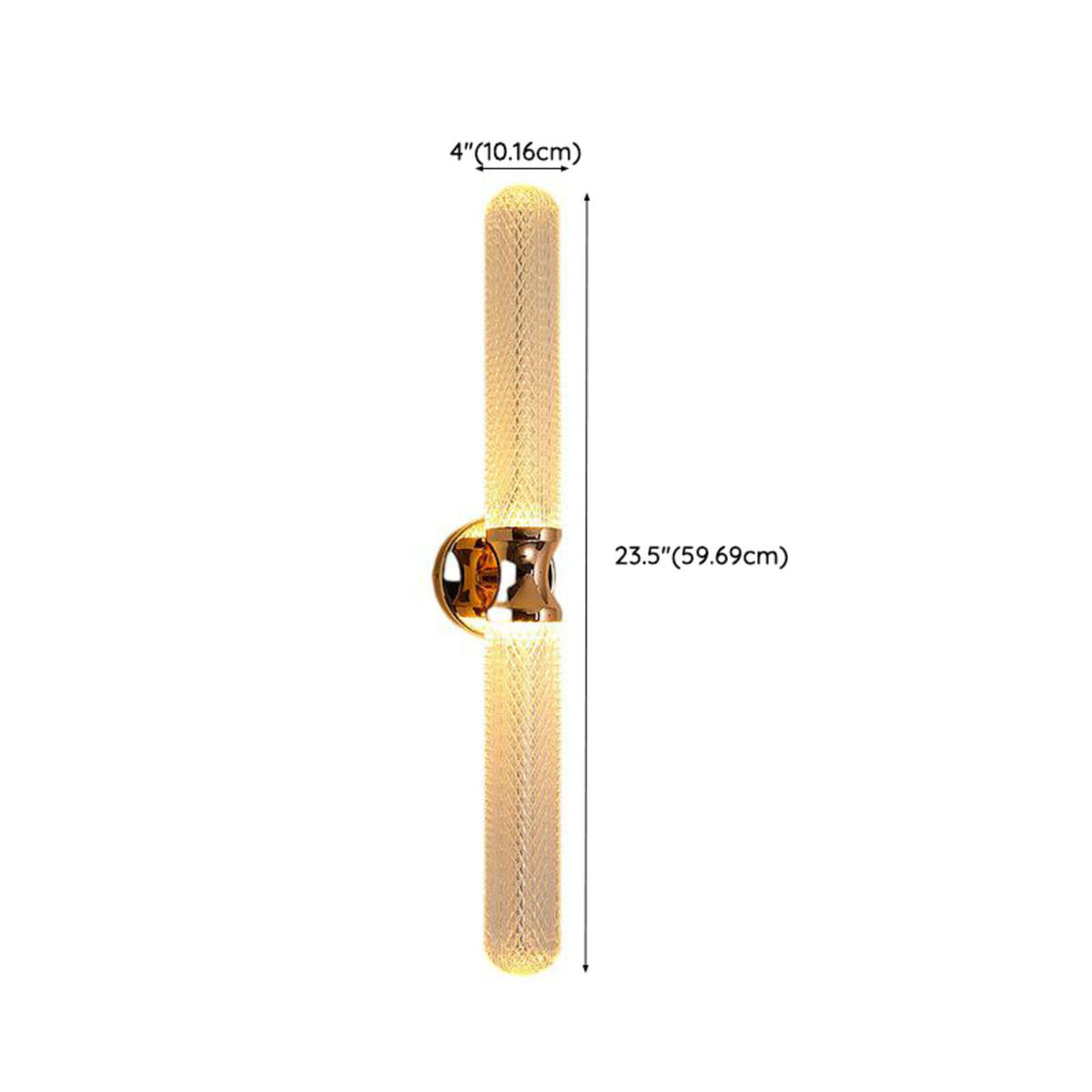 Gold Textured Glass Geometric Bedroom Wall Sconce Image - 25
