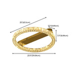 Gold Two Circular Crystal Semi-Flush Mount Ceiling Lamp Image - 20
