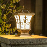 Gold Vintage Metal Solar Lantern Outdoor Garden Lamp Image - 1