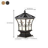 Gold Vintage Metal Solar Lantern Outdoor Garden Lamp Image - 11