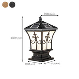 Gold Vintage Metal Solar Lantern Outdoor Garden Lamp Image - 12