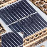Gold Vintage Metal Solar Lantern Outdoor Garden Lamp Image - 9