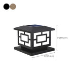 Golden Vintage Chinese Square Metal Outdoor Table Lamp Image - 15