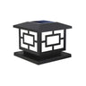 Golden Vintage Chinese Square Metal Outdoor Table Lamp Image - 2