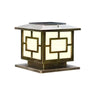 Golden Vintage Chinese Square Metal Outdoor Table Lamp Image - 3