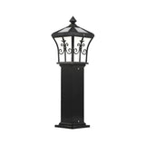 Golden Vintage Garden Post Light Landscape Lighting Image - 4