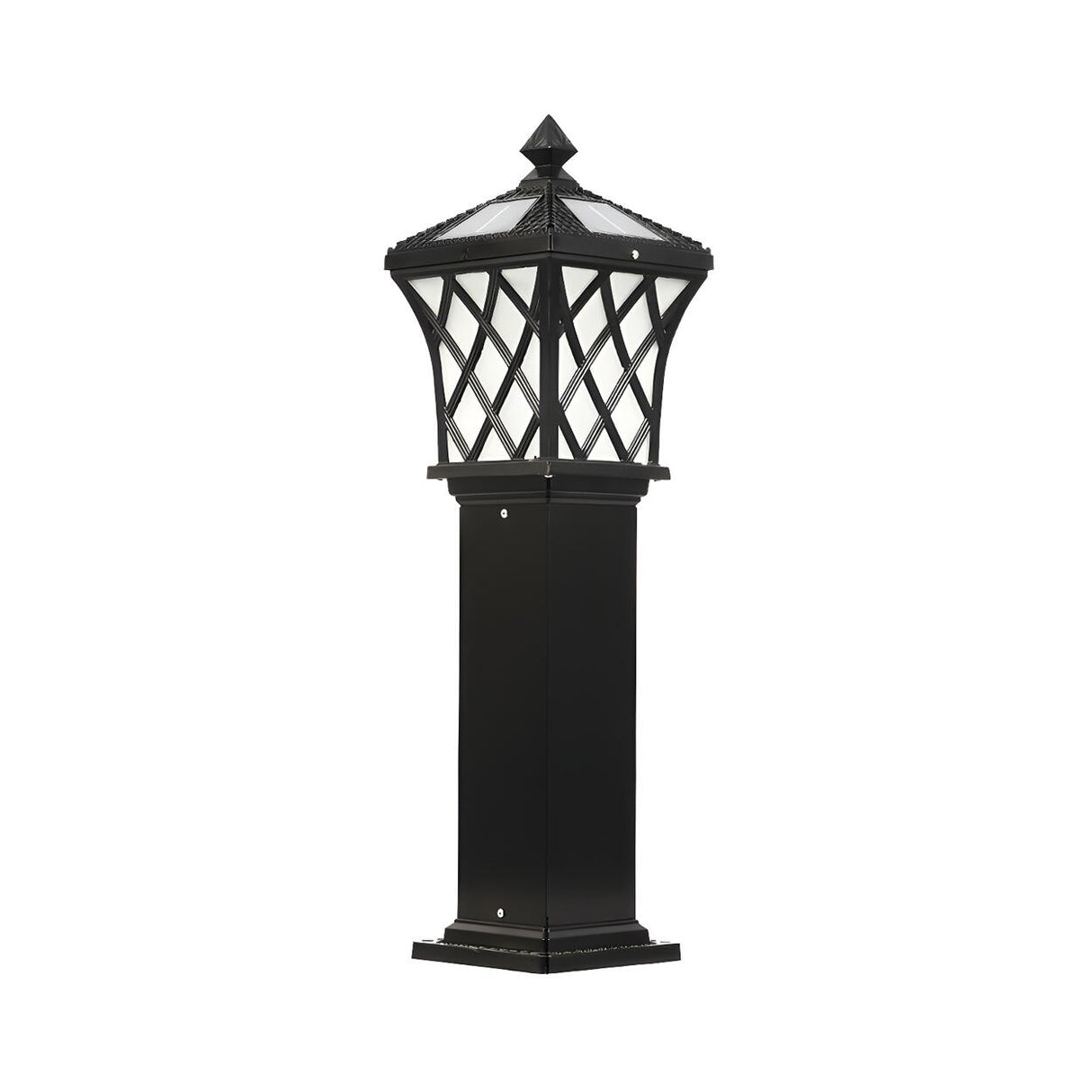 Golden Vintage Garden Post Light Landscape Lighting Image - 9