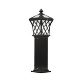 Golden Vintage Garden Post Light Landscape Lighting Image - 9
