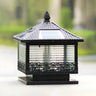 Golden Vintage Square Solar Outdoor Bronze Table Lamp Image - 2