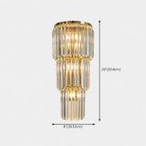 Grand Multi-Tier Design Crystal Gold Wall Sconce Image - 14