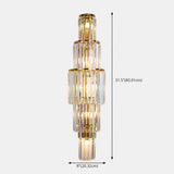 Grand Multi-Tier Design Crystal Gold Wall Sconce Image - 15