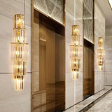 Grand Multi-Tier Design Crystal Gold Wall Sconce Image - 15