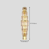 Grand Multi-Tier Design Crystal Gold Wall Sconce Image - 17
