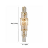Grand Multi-Tier Design Crystal Gold Wall Sconce Image - 23