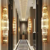 Grand Multi-Tier Design Crystal Gold Wall Sconce Image - 3