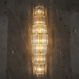 Grand Multi-Tier Design Crystal Gold Wall Sconce Image - 5