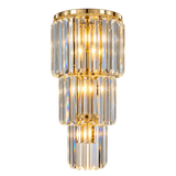 Grand Multi-Tier Design Crystal Gold Wall Sconce Image - 7