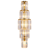 Grand Multi-Tier Design Crystal Gold Wall Sconce Image - 8