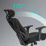 Gray Adjustable Lumbar Ergonomic Mesh Office Chair Image - 8