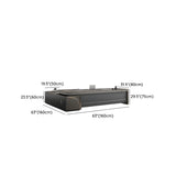 Gray L-Shape Manufactured Wood Storage Executive Desk #size