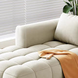 Gray Large Rectangular Fabric Right-Arm Chaise with Pillow Image - 10