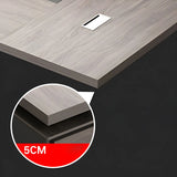Gray Long Length Executive Desk with Cable Management Image - 7