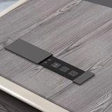 Gray Long Wood L-Shaped Desk with Shelves and Cabinets Image - 10