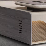 Gray Long Wood L-Shaped Desk with Shelves and Cabinets Image - 8