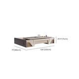 Gray Long Wood L-Shaped Desk with Shelves and Cabinets Image - 17