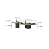 Gray Marble Triangle Stainless Steel Base Coffee Table Image - 14