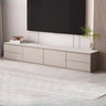 Gray Oak Wooden Rectangular TV Stand with Storage Image - 7