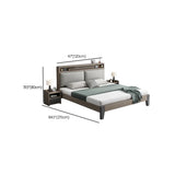 Gray Queen Platform Wood Storage Bed with Mattress Image - 12