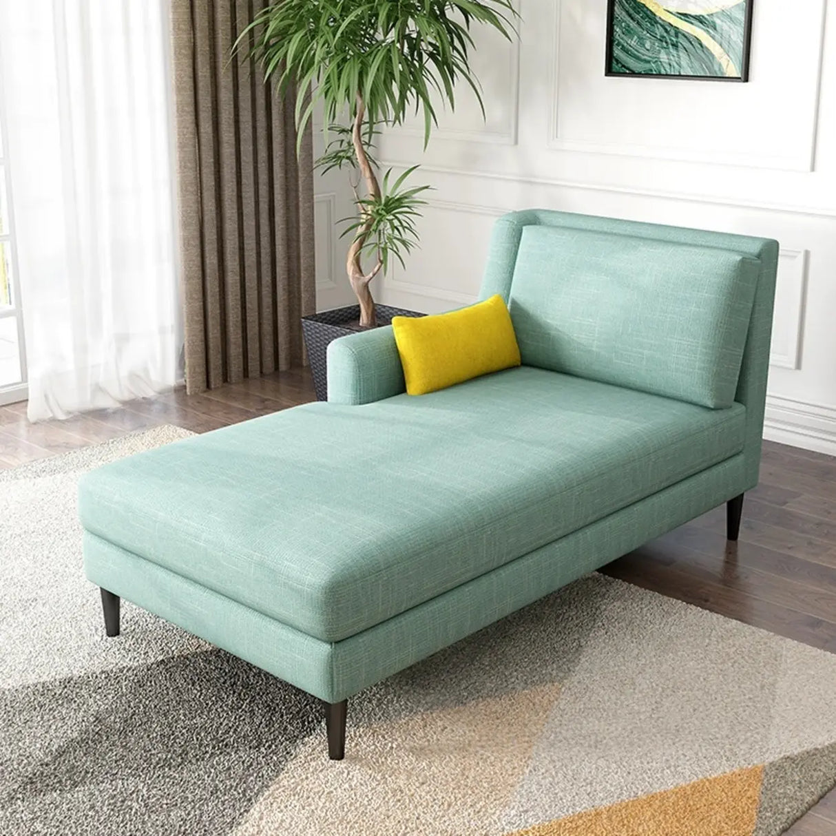 Gray Removable Cushions Rectangular Fabric Right-Arm Chaise Image - 3