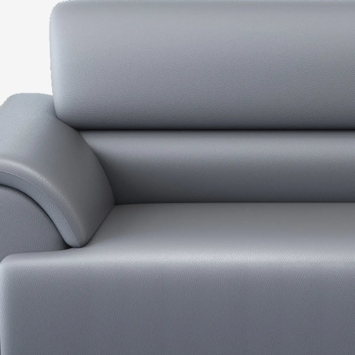 Gray Scratch Resistant Faux Leather Sofa Seating Group Image - 20
