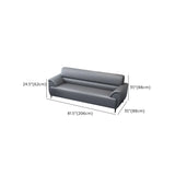 Gray Scratch Resistant Faux Leather Sofa Seating Group Image - 23