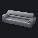 Gray Scratch Resistant Faux Leather Sofa Seating Group Image - 9