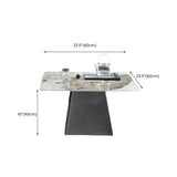 Gray Scratch Resistant Stone Square Bunching Tables #size