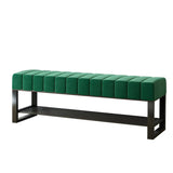 Gray Short Cushioned Entryway Bench with Shoe Storage Image - 5