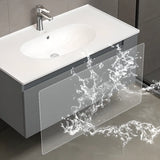 Gray Single Sink MDF Storage Bathroom Vanity with Shelves Image - 10